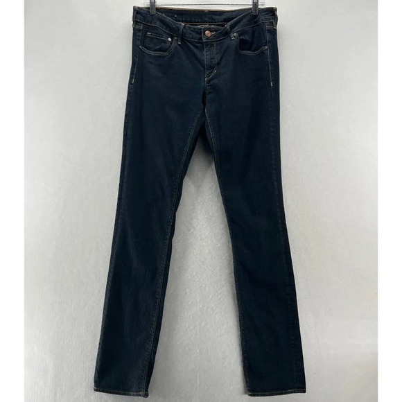 H&M Jeans Womens Sz 31 Low Rise Skinny Leg Stretch Dark Washed Denim Cotton Blue - Picture 1 of 10
